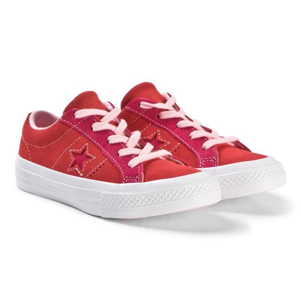 NWOT Converse Red Pink One Star OX Junior Trainers